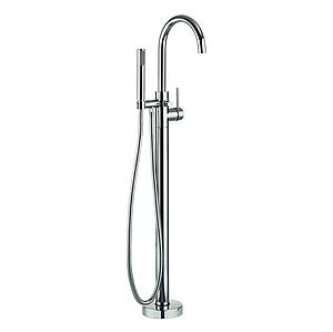 Cubico Trajan Floorstanding Bath Shower Mixer with Shower Kit Chrome