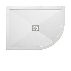Crosswater Central Waste Offset Quadrant Right Hand 25mm Stone Resin Shower Tray 800 x 1200mm - 12DSS