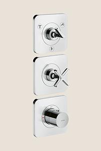 Axor Citterio E Thermostatic Module 380/120 For Concealed Installation For 3 Outlets With Escutcheons Chrome