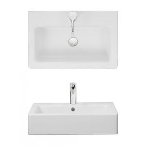 Crosswater Air Wall Mounted Basin 600 with Overflow White