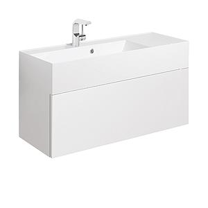 Crosswater Bauhaus Elite Square Vanity Unit Basin with Overflow White