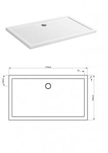 Crosswater Rectangular 35mm Acrylic Shower Tray 1700 x 900mm