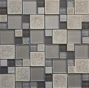 Mosaic Factory Leaf Grey 30x30