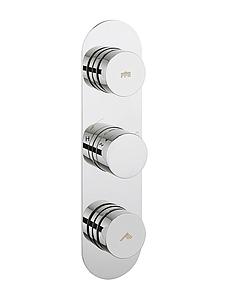 Crosswater Dial Central Thermostatic Shower Valve With 2 Way Diverter Chrome